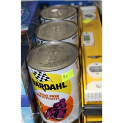 3 BOTTLES OF VINTAGE BARDAHL MOTORCYCLE OIL