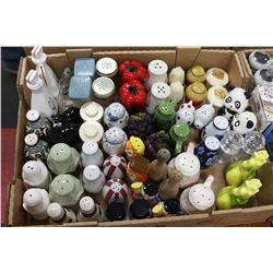 BOX OF ESTATE SALT AND PEPPER SHAKERS ON CHOICE