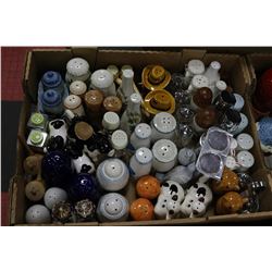 BOX OF ESTATE SALT AND PEPPER SHAKERS ON CHOICE