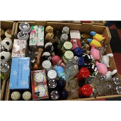 BOX OF ESTATE SALT AND PEPPER SHAKERS ON CHOICE