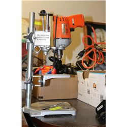 DRILL PRESS STAND W/ BLACK & DECKER 2SPD 3/8" DRIL