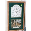 Image 1 : 24"x13" INGRAM WALL CLOCK W/ WILDLIFE SCENE