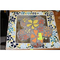 MOSAIC MIRROR WITH FLOWER