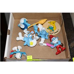 BOX OF SMURF TOYS