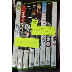 PACK OF 8 XBOX 360 GAMES