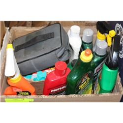 BOX OF CAR CARE PRODUCTS