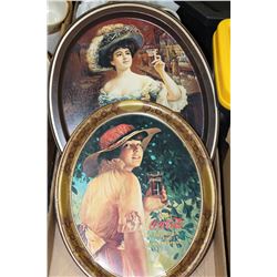 2 COLLECTIBLE COCO-COLA TRAYS ( REPRODUCTIONS )