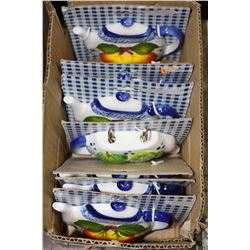 BOX OF TEA POT KEY HOOK ORNAMENTS