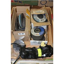 TRAY OF ASSORTED CUTTING/ GRINDING DISCS