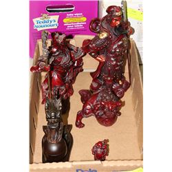 2 JAPANESE WARRIOR STATUETTES