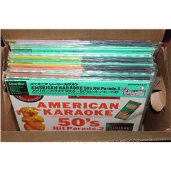 LARGE COLLECTION OF LASER KARAOKE DISCS