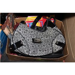BOX OF PURSES & CARRY BAGS
