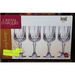 SET OF FOUR CRYSTAL GLASSES X2