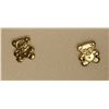 Image 1 : 14K Gold Teddy Bear Baby Earrings