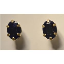 St Silver Sapphire Earrings