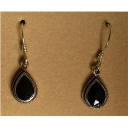 St Silver Onyx Earrings