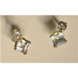 10kt Gold Aquamarine Earrings