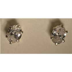 St Silver CZ Earrings