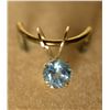 Image 1 : 14K Gold Blue Topaz Pendant