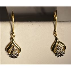 Gold Plated & Diamond Earrings MSRP $563