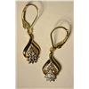 Image 2 : Gold Plated & Diamond Earrings MSRP $563
