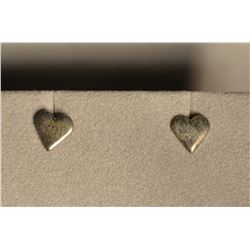 Sterling Silver Heart-shaped Earrings