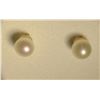Image 2 : 10k Gold Reversable Pearl Earrings