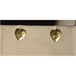 14kt Gold Heart Shaped Earrings