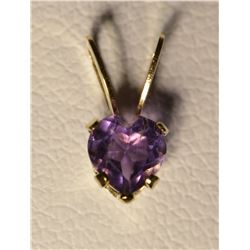 14kt Gold Amethyst Pendant