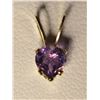 Image 1 : 14kt Gold Amethyst Pendant