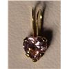 Image 1 : 14kt Gold Pink CZ Pendant
