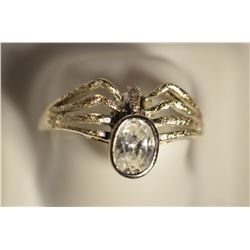 St Silver and CZ Spider Ring