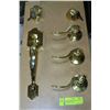 Image 1 : 3 SETS OF BRASS HANDLES W/ KEYS ON DISPLAY BOARD
