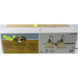 HAMPTON BAY SATIN NICKEL FINISH VANITY FIXTURE