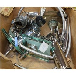BOX OF ASSORTED NEW KITCHEN FAUCETS