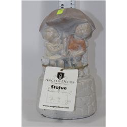 BOY & GIRL UNDER UMBRELLA STATUETTE