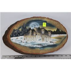 DECORATIVE WOLF PACK WALL PLAQUE