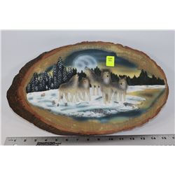 DECORATIVE WOLF PACK WALL PLAQUE