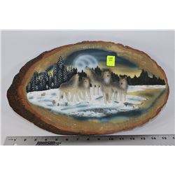 DECORATIVE WOLF PACK WALL PLAQUE
