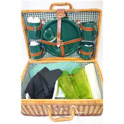 PICNIC BASKET & CONTENTS