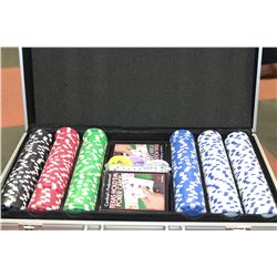 NEW POKER CHIP SET IN METAL CASE