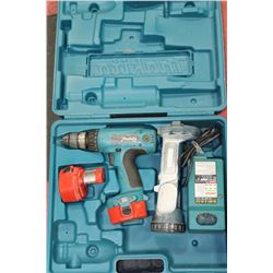 MAKITA 14.4V CORDLESS DRILL, FLASHLIGHT, TWO