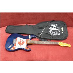 GUITAR JAY TURSER BLUE ELECTRIC WITH BAG CASE