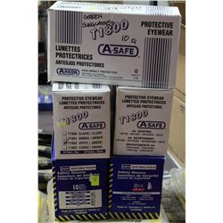 LOT OF 5 CASES OF SAFETY GLASSES