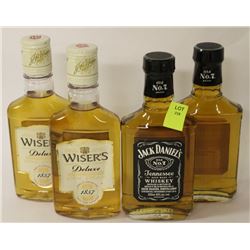 LOT OF 4 WHISKEYS