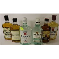 LOT OF 6 LIQUORS 375ML