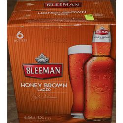 CASE OF 6 BOTTLES SLEEMAN HONEY BROWN LAGER