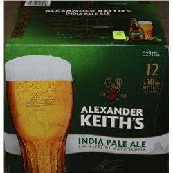 CASE OF 12 BOTTLES ALEXANDER KEITH'S INDIA PALE