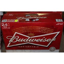 CASE OF 24 CANS BUDWEISER BEER 5% ALC/VOL