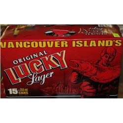 CASE OF 15 CANS ORIGINAL LUCKY LAGER